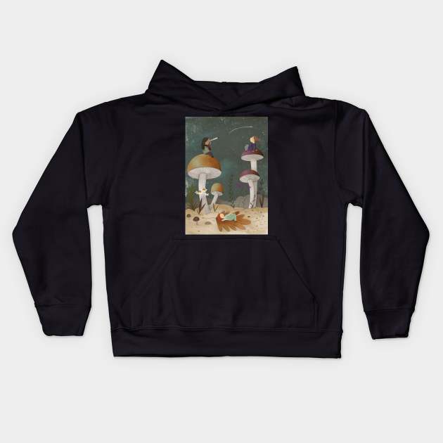 Starry sky Kids Hoodie by judithloske